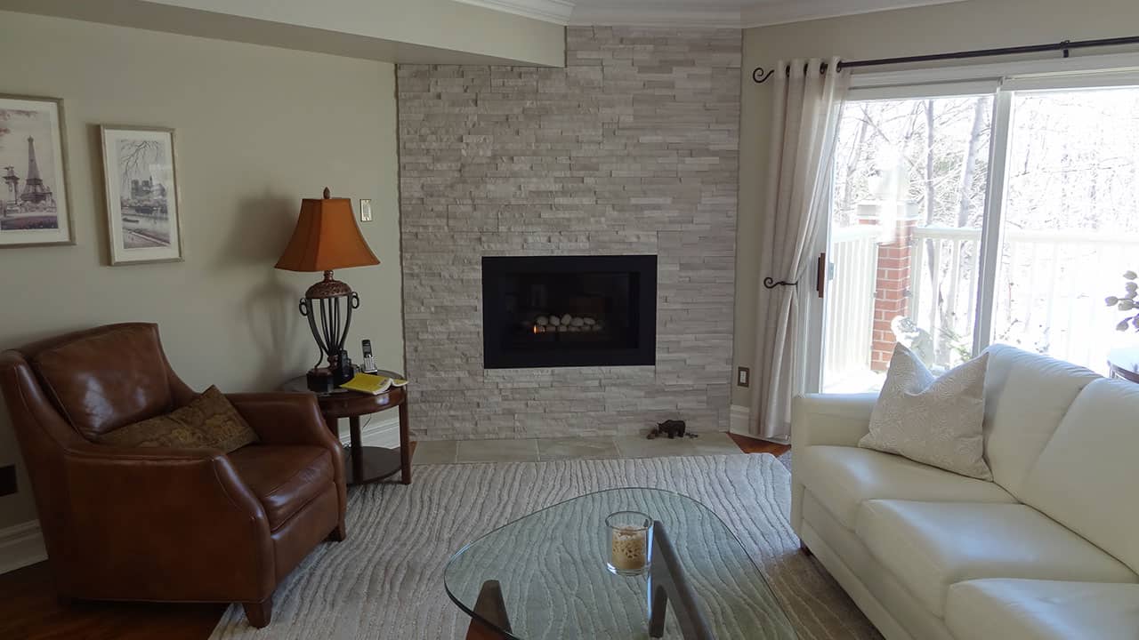 Collection White Birch Ledgestone Fireplace Realstone Systems