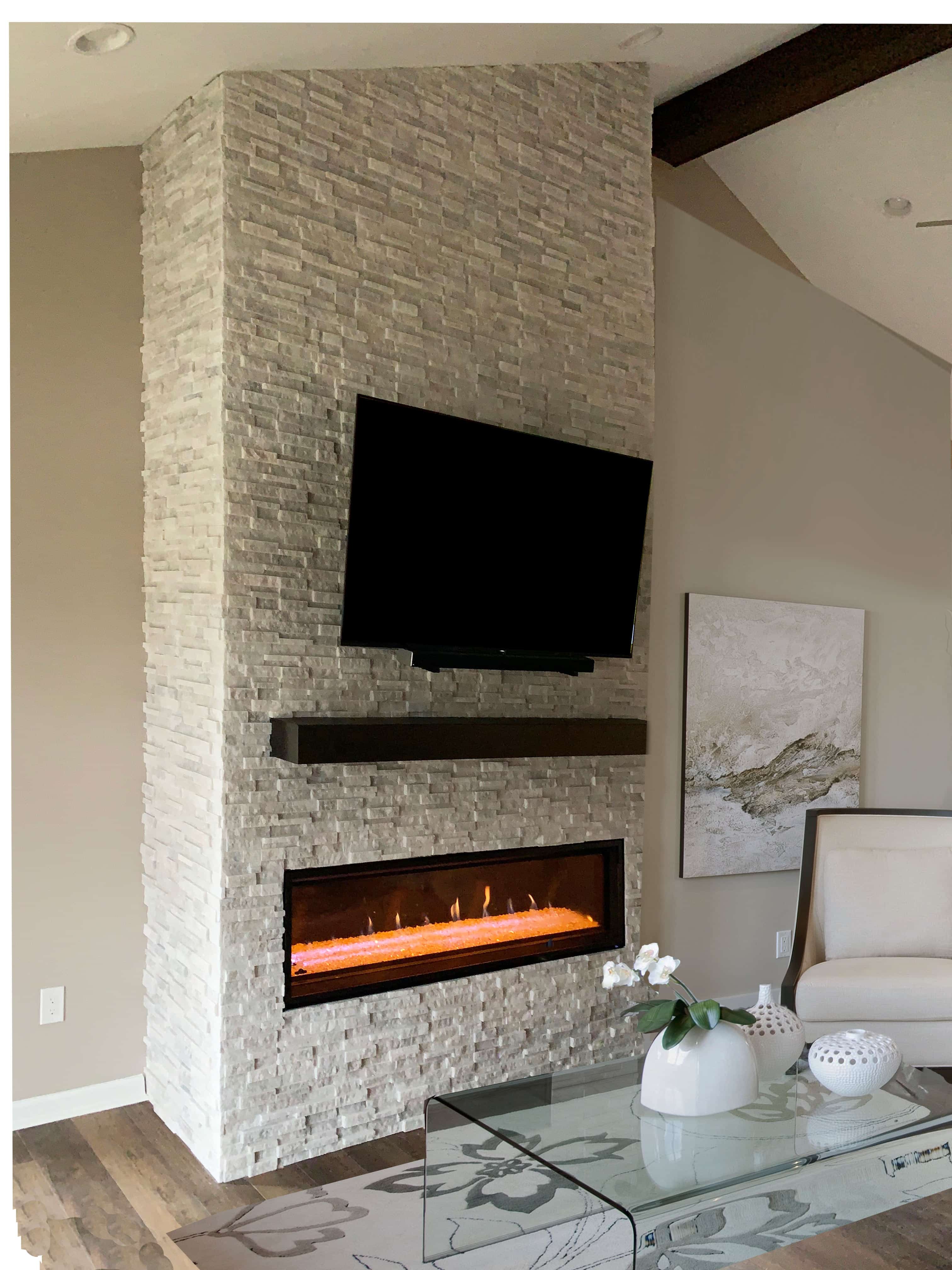 Arctic Grey Shadowstone Fireplace - Realstone Systems