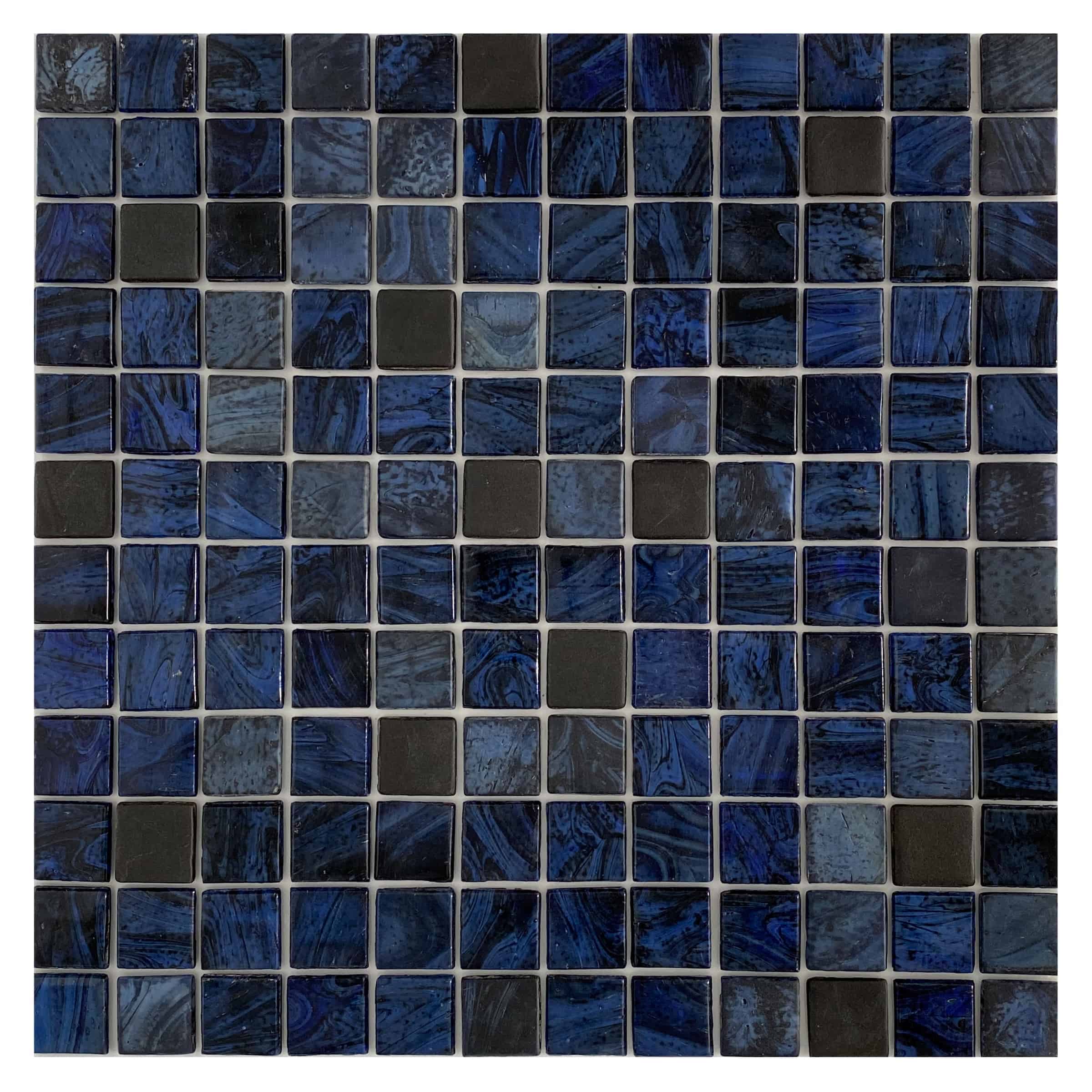 Black Honed Porcelain Mosaic Tile 1 x 1