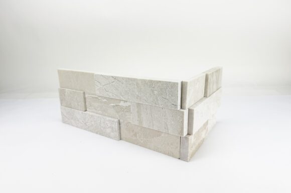 linen color marble natural stone veneer corner